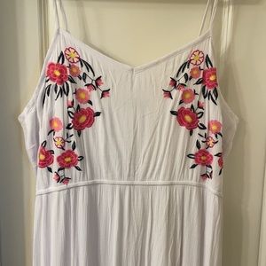 Ross 2XL White Floral Maxi Dress